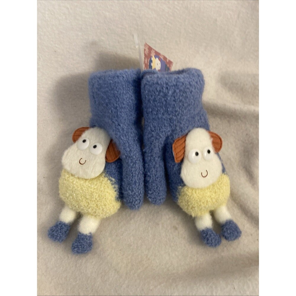 New Sheep Lamp Cozy Warm  Mittens Gloves Winter Snow 5+ Stretchy
